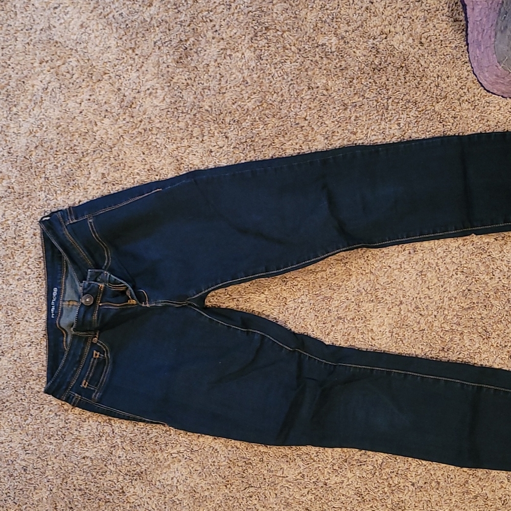 Womens dark wash skinny jeans